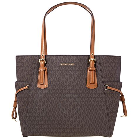 michael kors east west tote brown